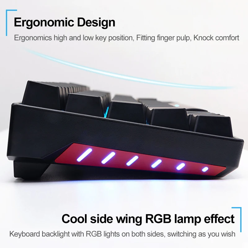 RK71 Mechanical Gaming Keyboard Royal Kludge Keyboard 71 Keys Small Bluetooth 3.0 Wireless USB Dual Mode RGB Backlight