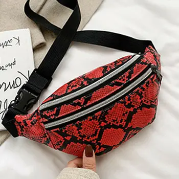 

Women Waist Bag Bum Bag Fanny Pack PU Leather Money Belt Zipper Travel Chest Bag