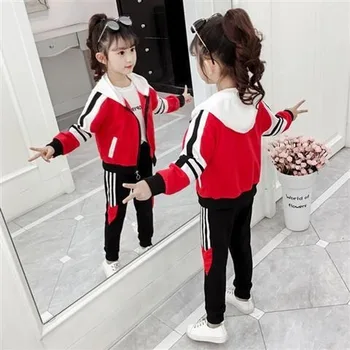 

Children's Clothing Girl Suit Spring and Autumn Clothing Fashion Sports Leisure Two-piece Suit Toddler Girl Clothes 2020 New