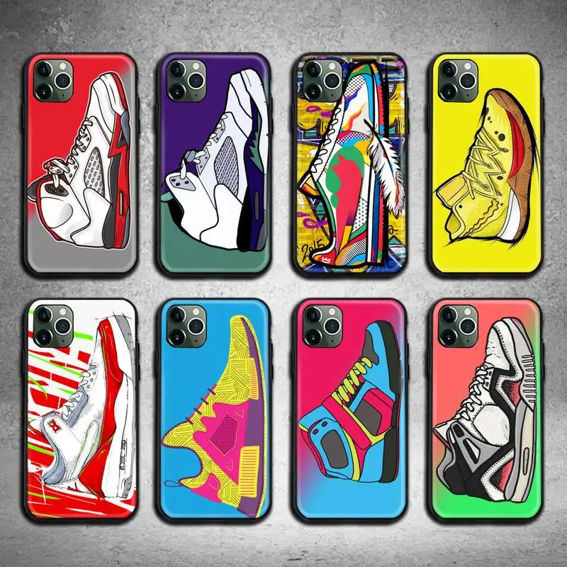 

Hot Luxury Brand Luminous Sneakers Shoe Box Phone Case for iphone 12 pro max 11 pro XS MAX 8 7 6 6S Plus X 5S SE 2020 XR case