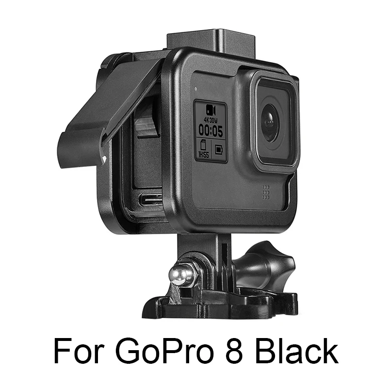 Защитный чехол Vlogging Cage для GoPro Hero 8 с черным креплением для микрофона Vlog Cage корпус Корпус рамка чехол Холодный башмак