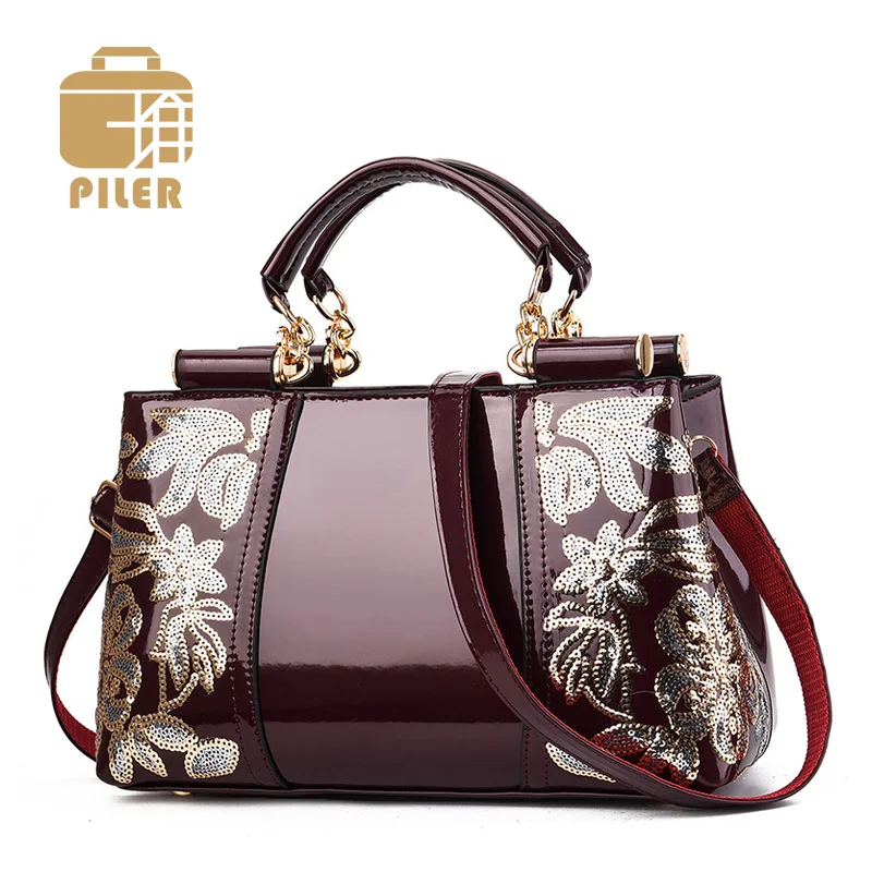 Fashion Women Ladies Patent Leather Handbag Purse Tote Shoulder Messenger Bag 