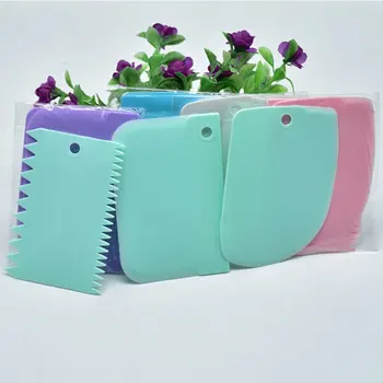

New Plastic Cream Scraper Comb 3pcs Cake Cookies Decorating Tools