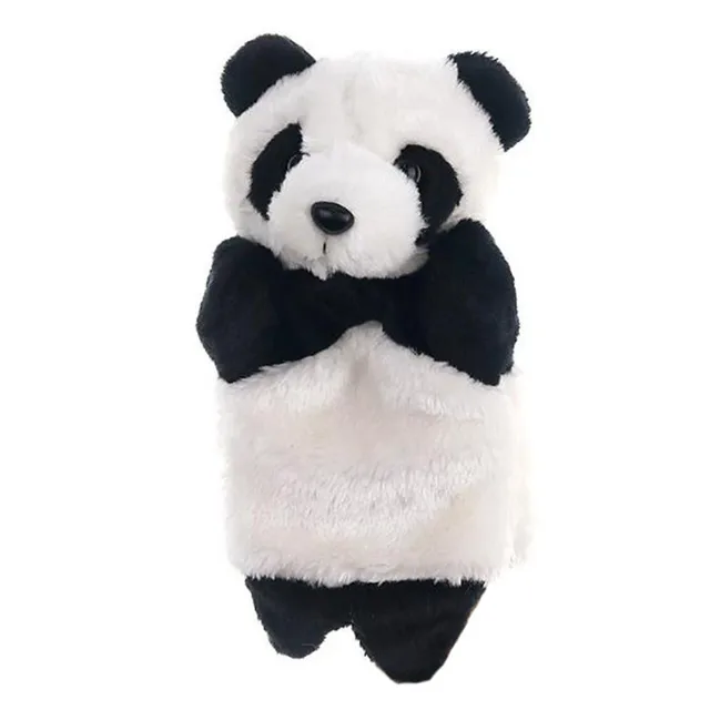Useful 1Pc Panda Hand Puppet Baby Kids Plush Doll Educational Toys Preschool Kindergarten Cute Playthings For Baby Child 2