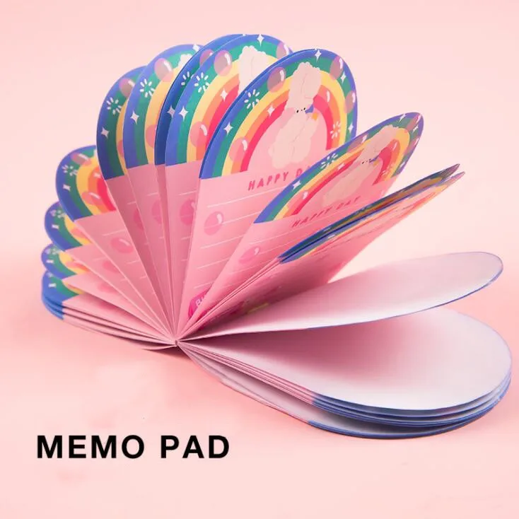 2020 Newest 50 Sheets Cute Rainbow Korean Desk Memo Pads Note Organizer Notepad Daily To Do List Planner School Stationery