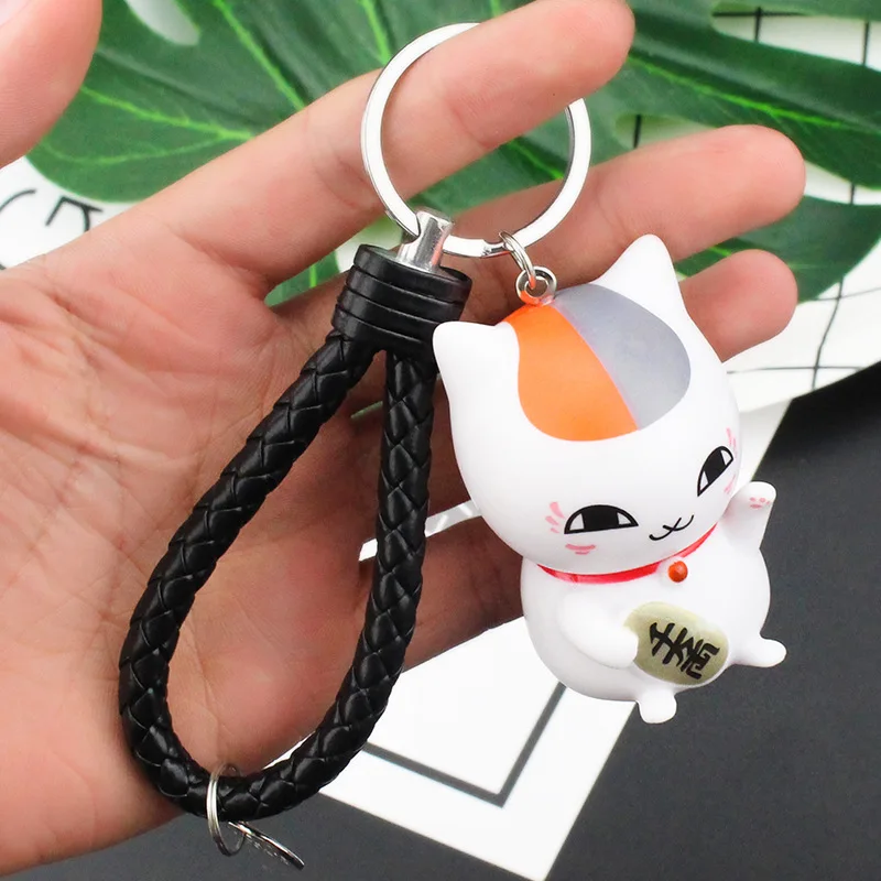 Милый мультфильм Япония Natsume Yuujinchou Nyanko кошка-сэнсэй брелок для ключей автомобиля кошелек сумка Подвеска ингрушечная фигурка подарок - Цвет: 9