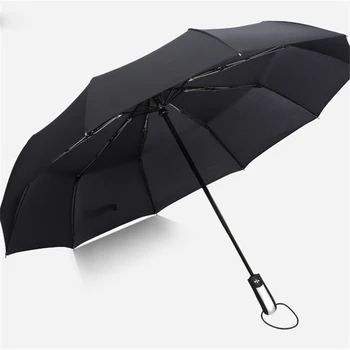 

Windproof foldable automatic umbrella for women luxury large size windproof umbrella for men black coating