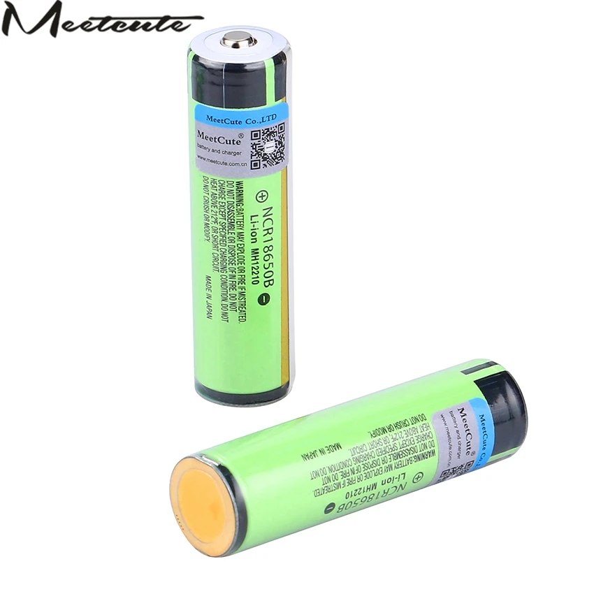 

Original Meetcute 18650 3400mah NCR18650B 3.7 v 3400 mah 18650 Lithium Rechargeable Battery For Flashlight batteries