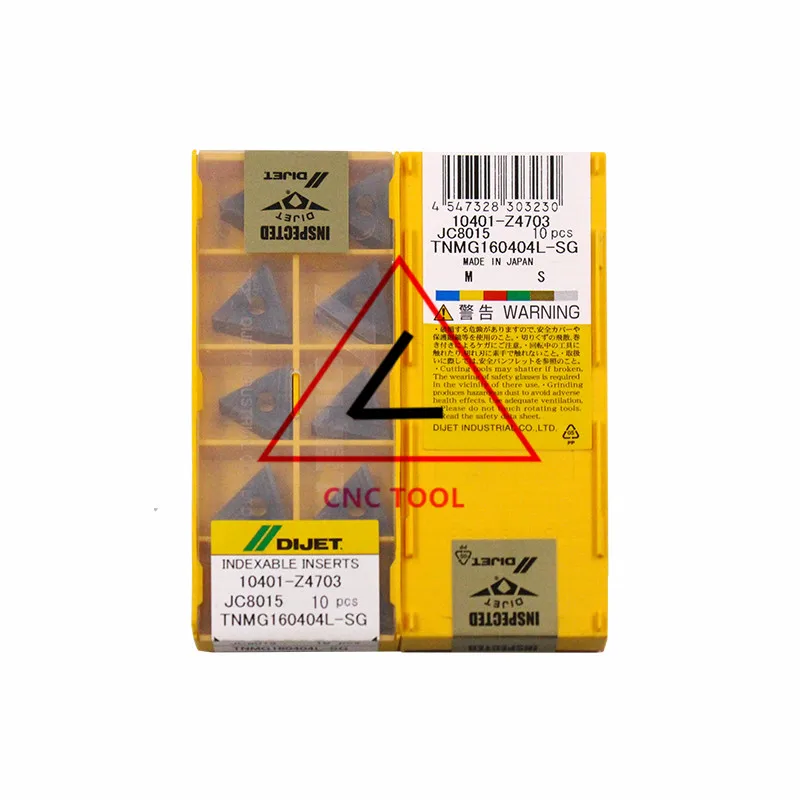 

TNMG160404L-SG JC8015 10pcs Original Japan DIJET Cutting Tool