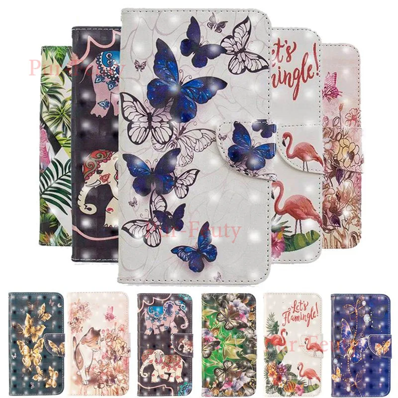 Case For Huawei Y6 2019 MRD LX1F LX2 3D Leather Flip Wallet Cartoon Magnetic Phone Cases Pro Prime Y 6 | Мобильные телефоны и