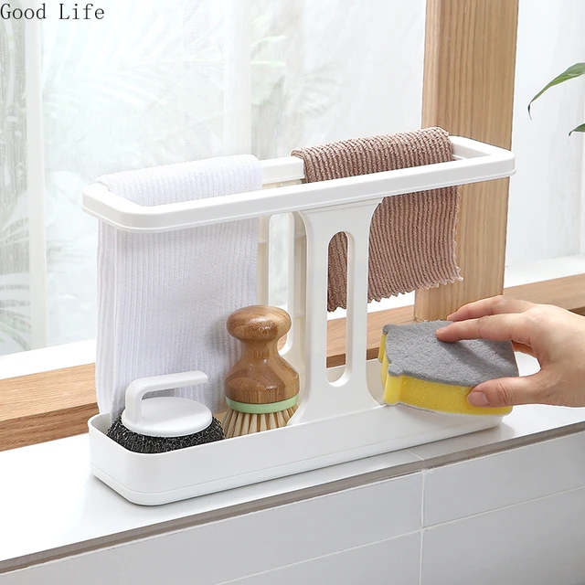 Kitchen Rag Rack Countertop Rack Drying Sponge Dishcloth Drain Rack Storage  Rack