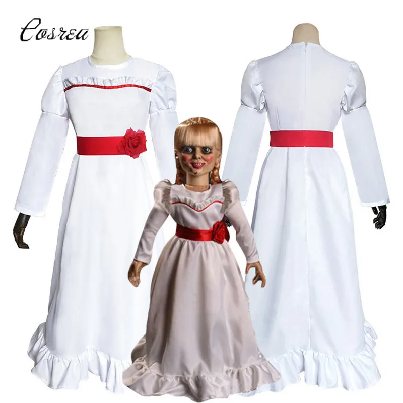 Костюм для девочки Annabelle платье на Хэллоуин кукла косплей женщин детская одежда