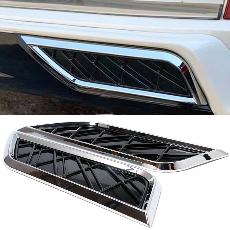 

Car 3D Rear Tail Bumper Exhaust Cover Sticker Trims 2Pcs For Lexus LX 570 LX570 2016 2017 2018 2019 2020 Car Accessories