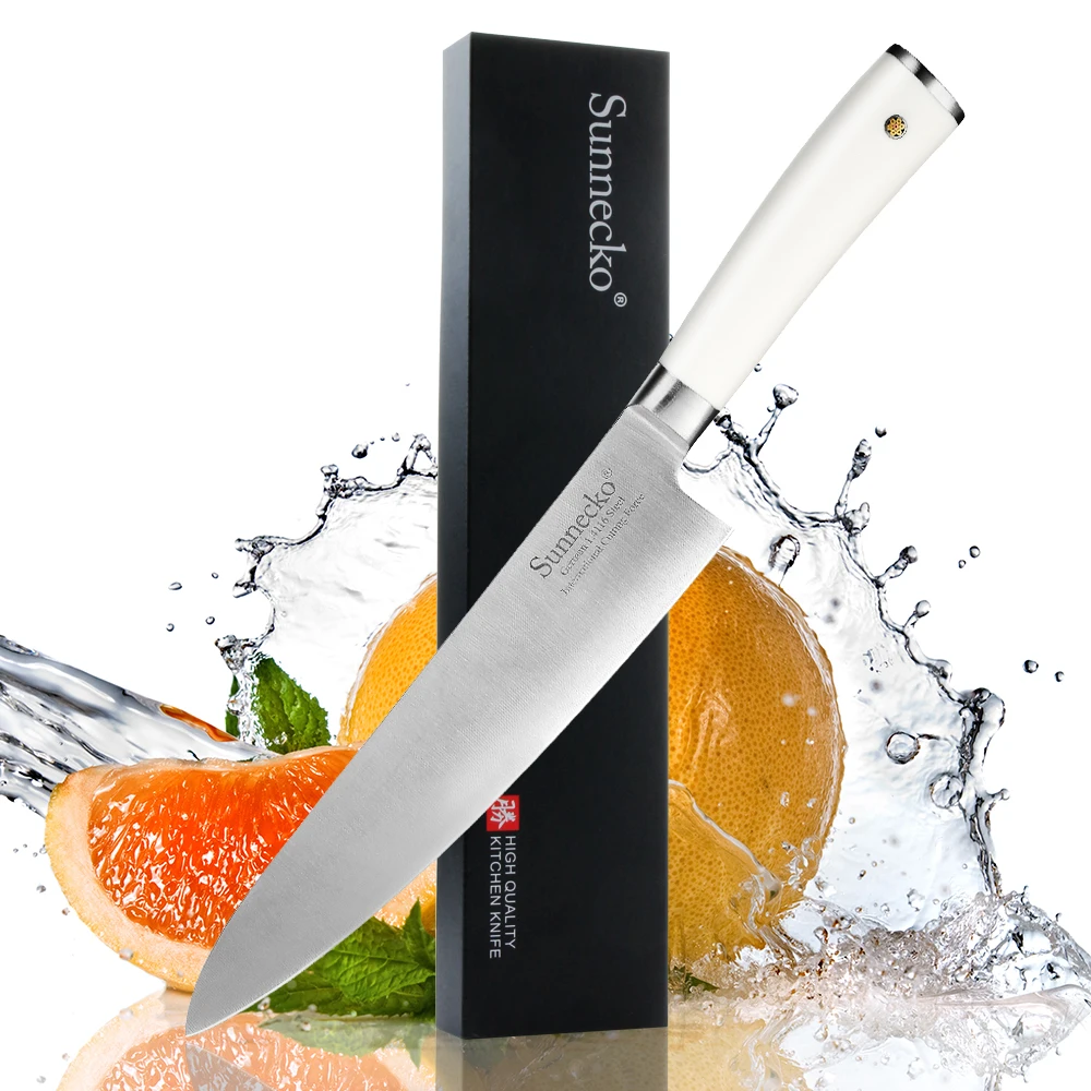 Sunnecko 8" inch Chef Knife Vegetable Meat Kitchen Knives High Carbon German 1.4116 Stainless Steel ABS Handle With Gift Box