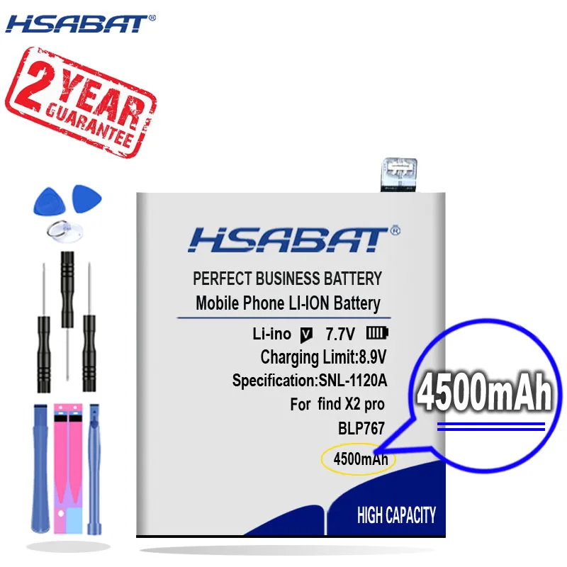 New Arrival [ HSABAT ] 4500mAh BLP767 Replacement Battery for OPPO find X2 pro | Мобильные телефоны и аксессуары