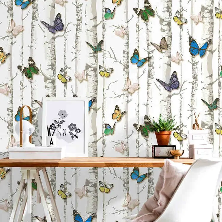 

Peel And Stick Wallpaper Removable Butterfly Contact Paper Decorative Self Adhesive For Kidroom And Leisure Room Home Decoration