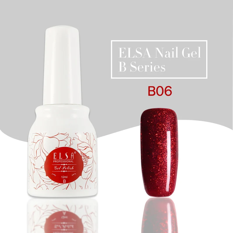 B06 Elsa набор гель-лаков UV Vernis полуперманентный праймер 12 мл поли Гель-лак серии B замачиваемый маникюрный Гель-лак для нейл-арта - Цвет: B06