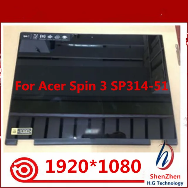 14 ''FHD ЖК-дисплей сенсорный дигитайзер сборка для acer Spin 3 серии SP314-51-55XT SP314-51-59BP 51 N17W5