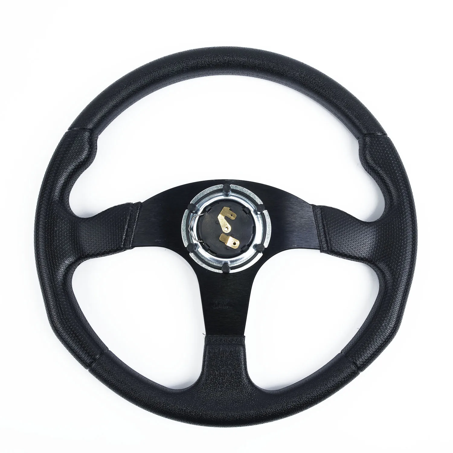 Новый 350 мм черный искусственный Руль полиуретановая кожа плоский руль гоночный