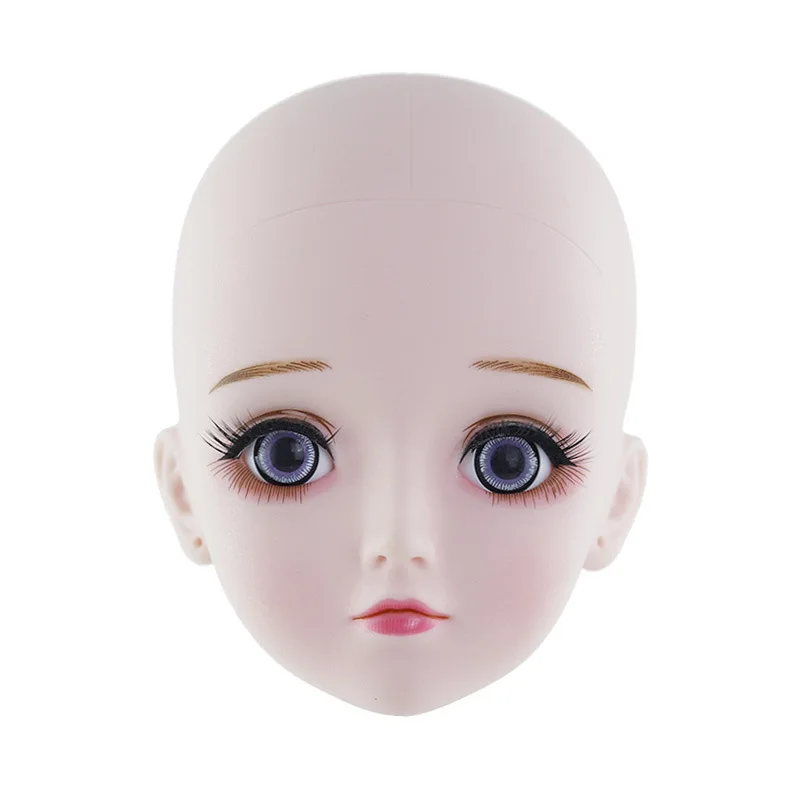 Новая BJD Кукла Макияж 3 точки 60 см BJD куклы 20 шаров шарнирная кукла Обнаженная тело лысый голова 4D истинный глаз ресницы DIY девочка игрушки для детей,игрушки куклы кукла лол глаза для игрушек - Цвет: head