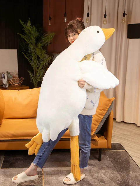 50-160cm Huge Goose Plush Toys Big Duck Doll Soft Stuffed Animal Sleeping Pillow Cushion Christmas Gifts for Kids and Girls 3
