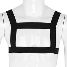 Мужское тело в клетке портупея цепь эластичность плечо защита Броня костюм сексуальное тело Грудь Пояс БДСМ Связывание стимпанк топ в готическом стиле