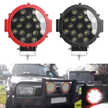 

LEEPEE Super Bright 7 inch Round LED 51W Light Bar For Truck Tractor 4x4 Off Road LED Work Light Spot Beam Driving Light