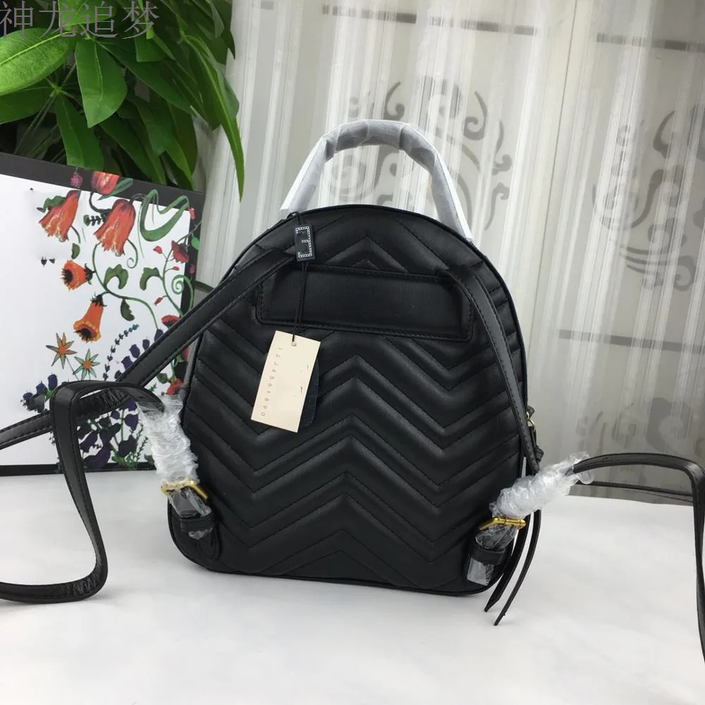 

Famous Brand Designer genuine leather fashion Cowhide Backpack for Women Classical High Capacity Travel Bag Daily Knapsack