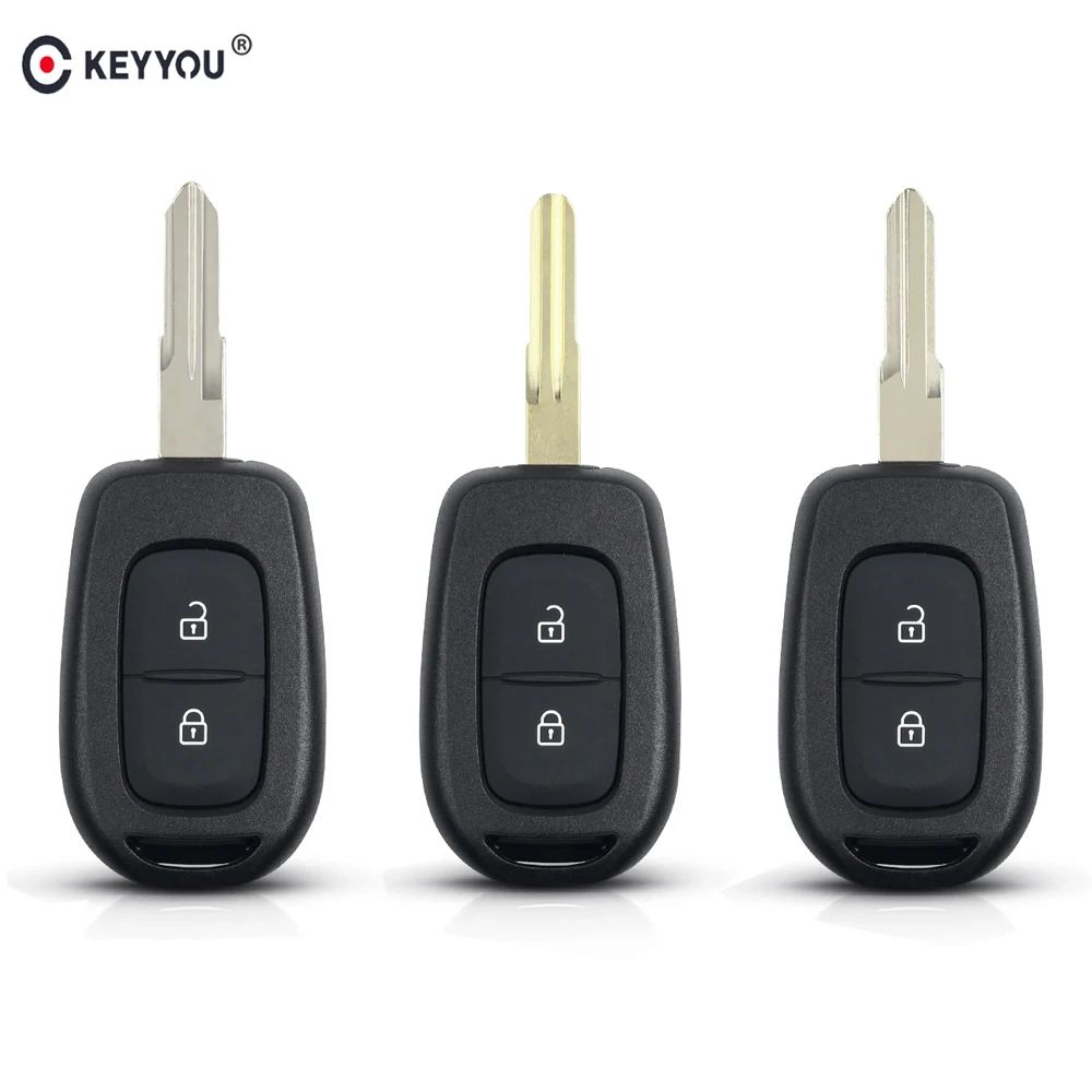

KEYYOU New Replacement 2 Buttons Remote Car Key Shell Fob For Renault Scenic Sandero Clio Duster Dacia Logan 2013-2018 Key Case
