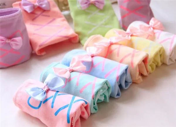 6 Fashion Cotton panties women's Children's Girls Underwear Kids shorts priefs Comfort Multi-color SQ-C035-6P