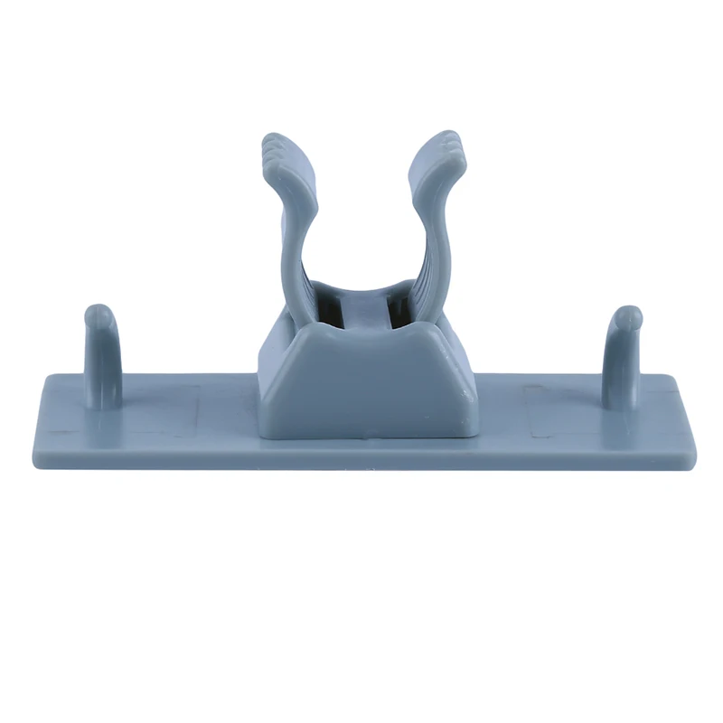 blue Non Punch Adhesive Wall Mounted Mop Holder Plastic Mop Hook Bathroom Storage Broom Hanger Clip kitchen accessories - Цвет: blue