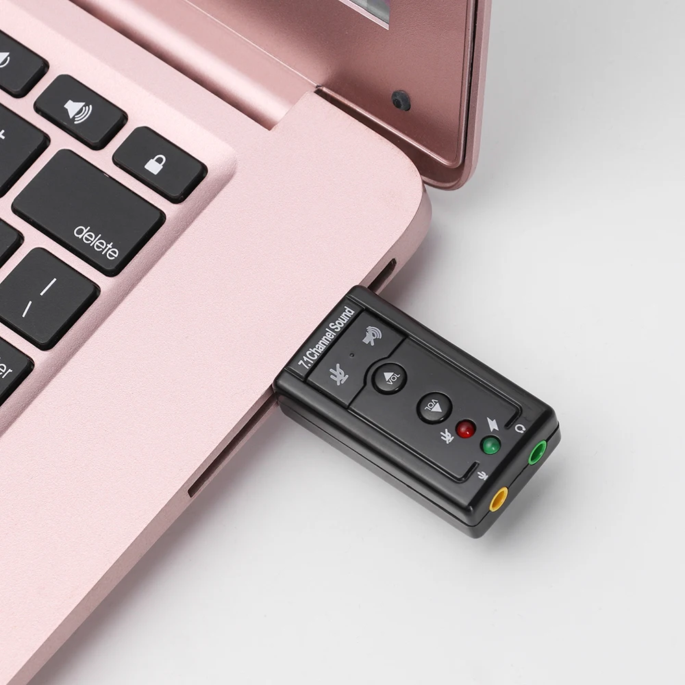 7,1 внешняя звуковая карта USB к разъему 3,5 мм наушники 3D аудио адаптер микрофона Звуковая карта для ПК настольного ноутбука