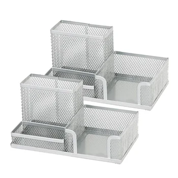 

Metal Mesh Desk Supply Organizer Office Supply Caddy Pen Holder Pencil Cup Desktop Storage Organizer (2)