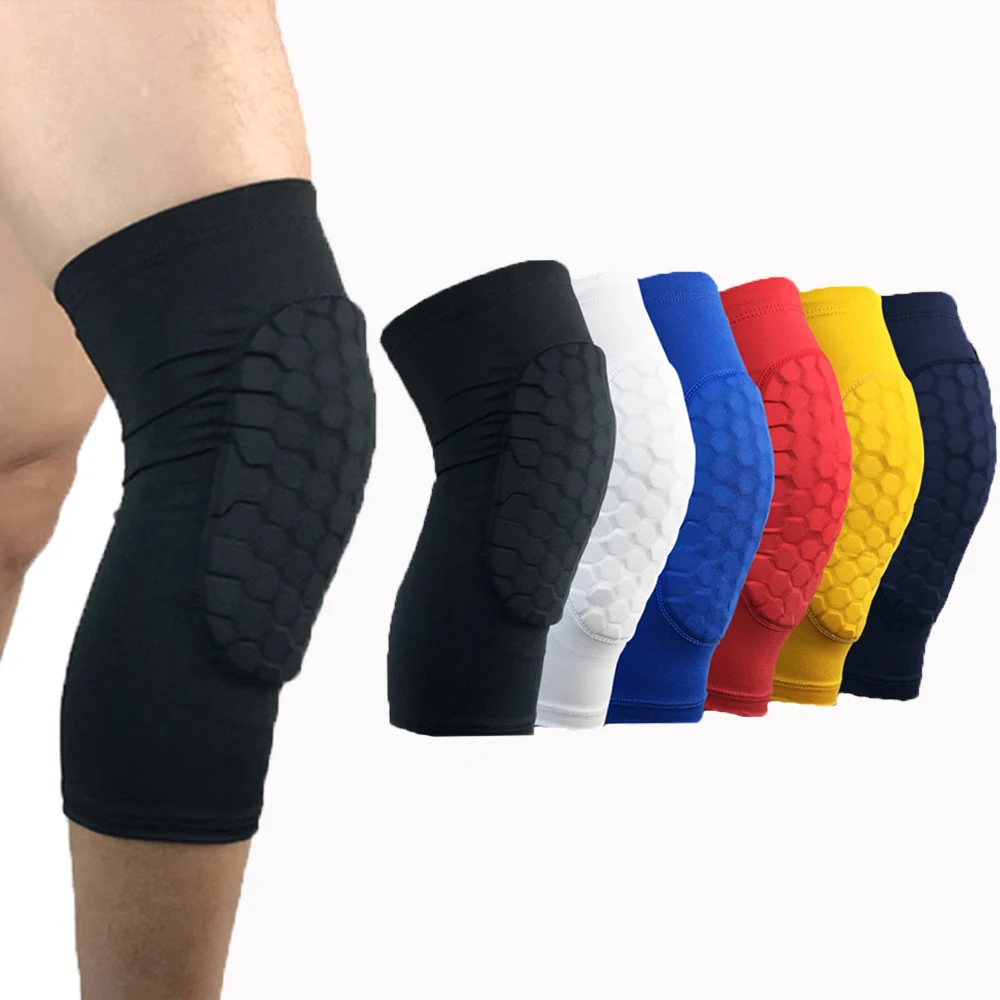 

1 Pair Basketball Knee Pads Short Design Honeycomb Anti-Collision Compression Leg Sleeves Kneepad Protector Brace Support 2024