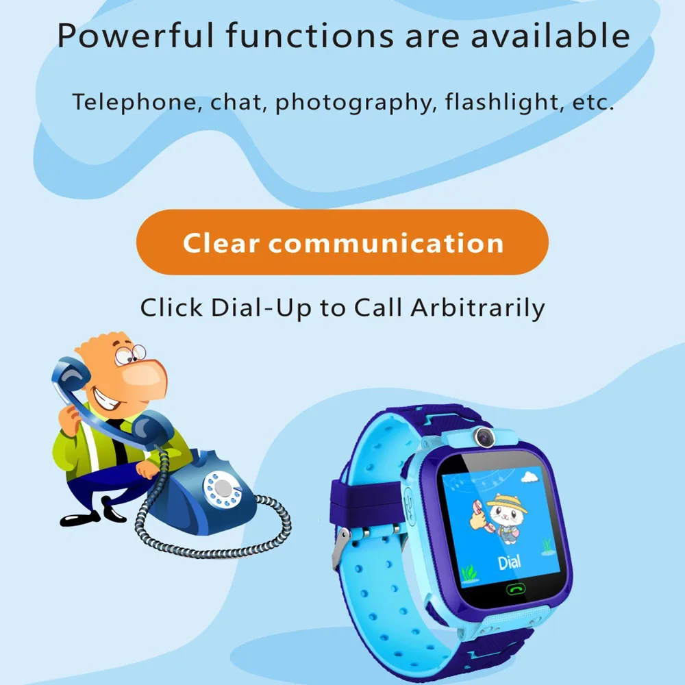 Смарт-часы Antil-lost для детей, детские, SOS, водонепроницаемые, для детей, 2G, sim-карта, трекер местоположения, умные часы, камера, фонарик, Q50, Q90