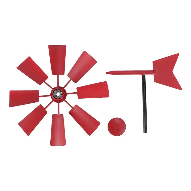 Iron Windmill Yard Stakes Outdoor Rotating Decoration