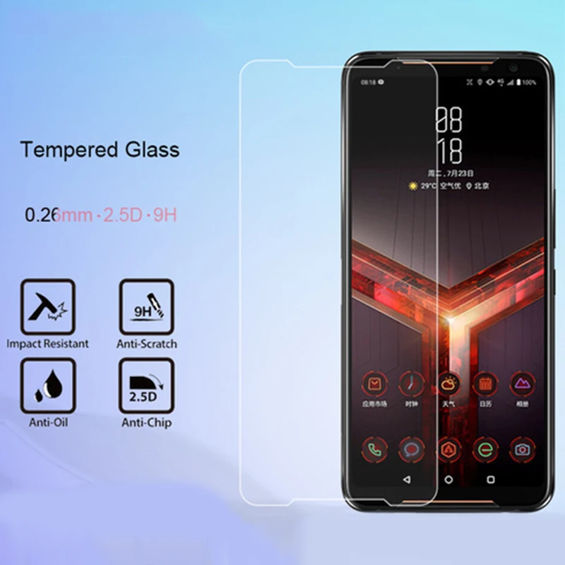Для ASUS Rog Phone 2 RogPhone 2 Z01QD закаленное стекло 2.5D защитная пленка 9H протектор экрана для ASUS ROG Phone II ZS660KL