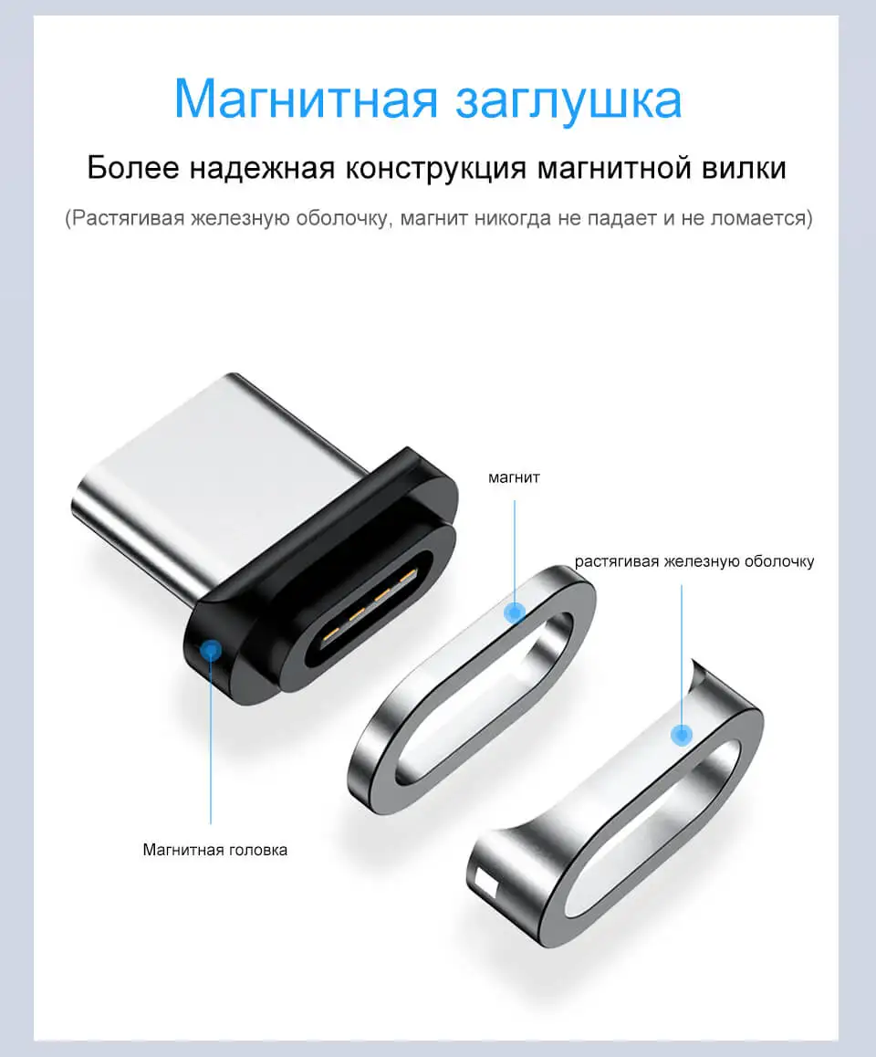 Быстрое магнитное зарядное устройство Elough 3,0 4,0 Micro USB кабель для iPhone samsung Xiaomi Быстрый Магнитный шнур для зарядки телефона type C кабель