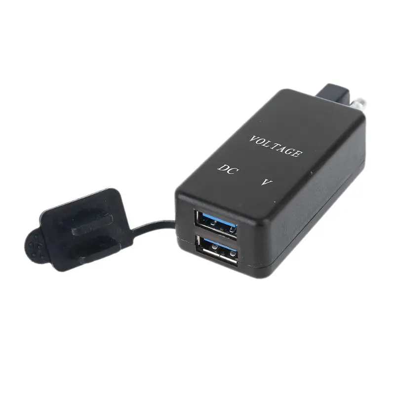 Мотоцикл SAE к USB адаптер мотоцикл QC 3,0 двойной USB зарядное устройство светодиодный вольтметр H7ED