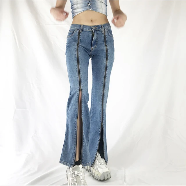Women Flare Denim Jeans Loose Slimming 