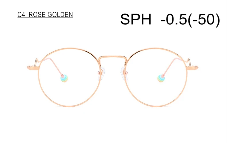 SWOKENCE диоптрий от 0 до 0,5 до 6,0 готовая близорукость очки для женщин и мужчин Элегантные близорукие очки по рецепту очки F127 - Цвет оправы: C4 (-0.5)