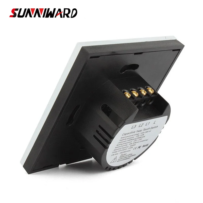 Стандарт ЕС/Великобритании настенный выключатель сенсорный света 2 Gang 1 Way AC110V 240V