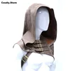 Hooded Leather Cloak Cape Cowl Adult Medieval Wicca Costumes Pagan Accessory Cosplay Assassin Hat Warrior Outfit For Women Men ► Photo 2/6