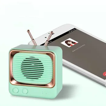 

Portable 5.0 Bluetooth Speaker HIFI Wireless High-definition Retro Small TV Outdoor Subwoofer Macaron Creative Mini Card Radio