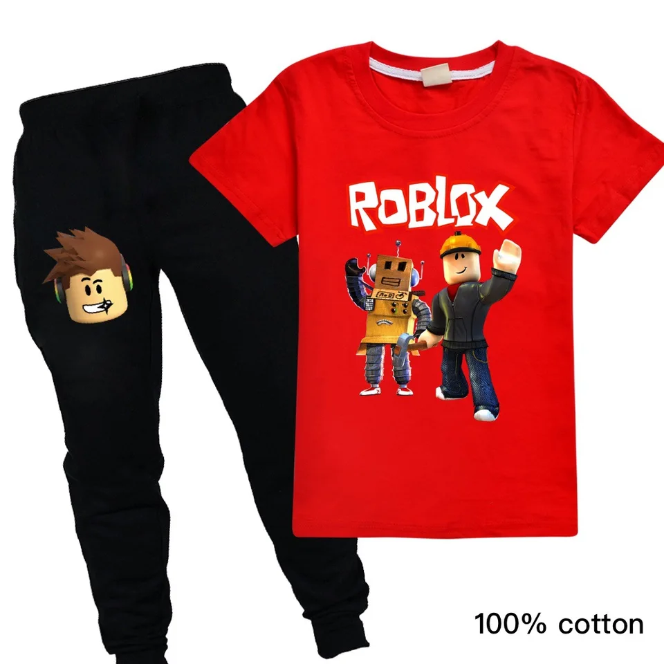 Casual Toddler Outfits Baby Girl Summer Clothes Newborn Boy Clothing Set Sports T Shirt Trousers Suits Roblox Print Clothes Game Costumes Aliexpress - roblox baby set