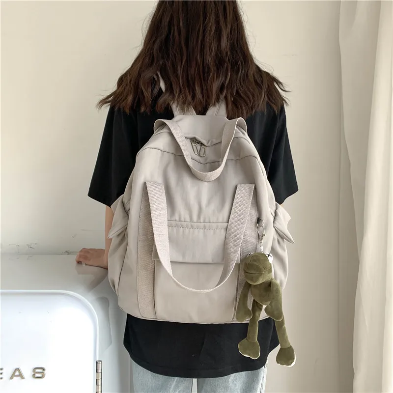 

2021 pure color campus bag portable college men and women fashion contracted wind leisure backpack backpack