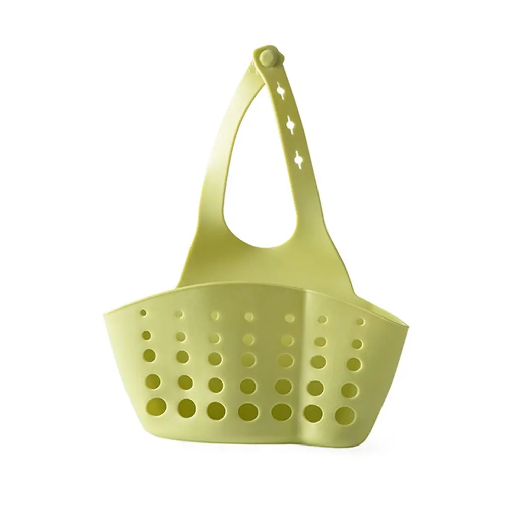 Green Kitchen Utensils Sink Double Drain Bag Storage Rack Sponge Pool Storage Supplies Hanging Basket Drain Rack - Цвет: Green