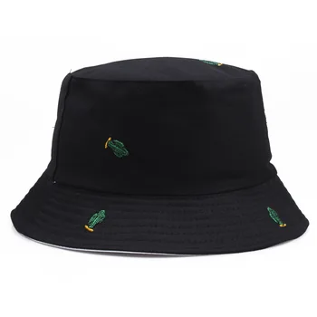 

Cactus cotton embroidered fisherman Bucket hat Brand Summer Hat double-sided men and women outdoor sun visor travel casual caps