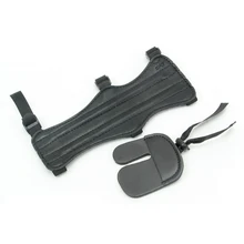 חץ וקשת מגן הילוך סט עור מפוצל זרוע Bracer יד אצבע משמר כפפת ציד אבזר מגן(China)