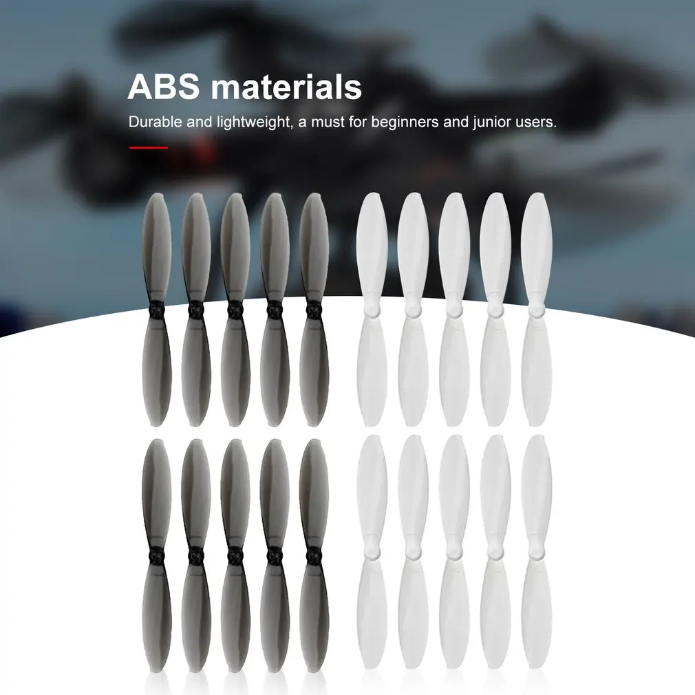 10 пар в комплекте; 56 мм 1,0 мм отверстие с 2 лезвиями белый/прозрачный черный пропеллер для RC Дрон FPV Racing модели запасных Запчасти и аксессуаров